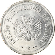 Monnaie, Bolivie, 2 Bolivianos, 2010, SUP, Stainless Steel, KM:218 - Bolivie