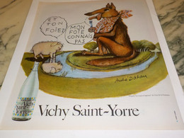 ANCIENNE PUBLICITE TON FOIE VICHY SAINT YORRE 1974 - Manifesti