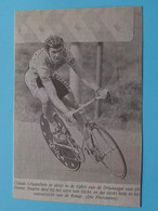 Claude CRIQUIELION In Aktie In De Tijdrit V/d Driedaagse DE PANNE : 19?? ( Zie Foto Voor Detail ) KRANTENARTIKEL ! - Cyclisme