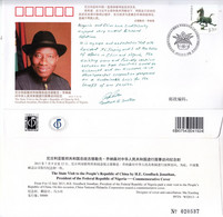 CHINA 2013 PFTN.WJ2013-4 The President Of Nigeria Goodluck Jonathan Visit To China Commemorative Cover - Covers