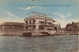 MURCIA , T.P. NO CIRCULADA , CARTAGENA - REAL CLUB DE REGATAS , VISTA DESDE EL MAR. , ED. CASAÚ - Murcia