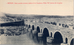 BADAJOZ / MÉRIDA , T.P. NO CIRCULADA , GRAN PUENTE ROMANO SOBRE EL RIO GUADIANA, COLECCIÓN BOCCÓNI - MACIAS - Mérida