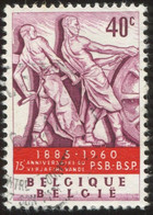 COB 1131-V  1 (o) Épine Rouge à La Lettre Q De Belgique - 1931-1960