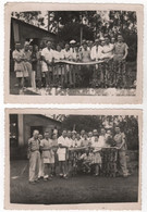 Photo Originale Lot De 2 CAMEROUN DSCHANG 1946 Inauguration Miss Barrière Chez Le Vétérinaire - Afrique