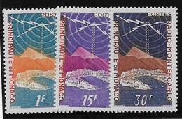 Monaco N° 376/378 - Neuf * Avec Charnière - TB - Unused Stamps