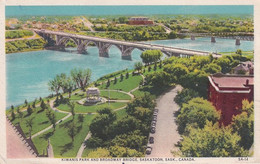 837 - Kanada - Canada , Saskatchewan , Saskatoon , Kiwanis Park , Broadway Bridge , Brücke - Gelaufen 1958 - Saskatoon
