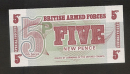 Forze Armate Britanniche - Banconota Non Circolata FdS UNC Da 5 New Pence - 6° Serie - Seconda Emissione - P-M47 -1972 # - Fuerzas Armadas Británicas & Recibos Especiales