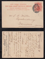 Great Britain 1900 Stationery Postcard BELFAST Ireland To DARMSTADT Germany Private Imprint M CLINTON - Lettres & Documents