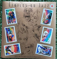 Francia - Souveniers Philateliques: "Etoiles Du Jazz" Sellos + DC Música - Collectors