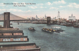 Brooklyn Bridge And New York Skyline - By H.F. & Son - R-34309 - Unused - 2 Scans - Ponti E Gallerie