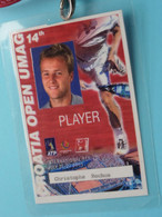 CROATIA OPEN UMAG 2003 : CHRISTOPHE ROCHUS Belgium / Accreditation CARD / With ORIGINAL Lanyard / Cordon ! - Otros & Sin Clasificación