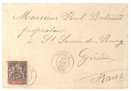 Brief Von Taiti (Tahiti ) Nach Gironde ( Frankreich - France) 1896 Mit Inhalt - Lettres & Documents