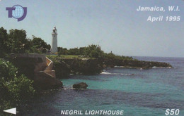 Jamaica, 19JAMA, $50, Negril Lighthouse, 2 Scans. - Jamaica