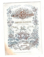 1 Porseleinkaart J.B. De Saegher Jardinier Fleuriste Rue De La Clef Gand  Station Du Chemin De Fer Lith.Verhulst - Porcelana