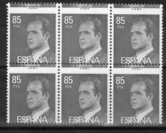 Espagne (1981)  - Juan Carlos Ier 85  P.   - Piquage Decale -  En Bloc De Six -  Neufs**  - MNH - Variedades & Curiosidades