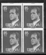 Espagne (1981)  - Juan Carlos Ier 85  P.   - Piquage Legerement Decale -  En Bloc De Quatre -  Neufs**  - MNH - Variedades & Curiosidades