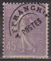 Préoblitérés - Semeuse De Roty - FRANCE - Emission De 1924 Surchargée - N° 46 - 1922-1947 - 1893-1947