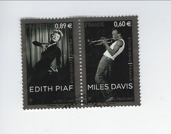 Edith Piaf Et Miles Davis P 4671 La Paire Oblitérée 2012 - Gebraucht