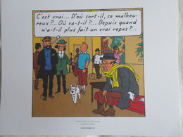 Planche TINTIN  "Vol 714 Pour Sydney"  N°2 Strip 4  Ed Hergé-Moulinsart 2011 Ex Libris - Illustrateurs G - I