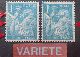 R1098/57 - 1944 - TYPE IRIS - N°650 ☉ - VARIETE ➤➤➤ Grande Ligne Verticale Bleue En Marge - Used Stamps