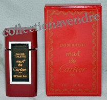 CARTIER : Miniature De Collection. Must. Version 1981 Eau De Toilette 4 Ml, Dans Sa Boite, Parfait état - Miniatures Hommes (avec Boite)