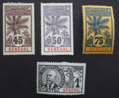 Sénégal 1906 Yver 41 à 44 Neufs* - Unused Stamps