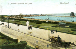 LANCS - SOUTHPORT - S. MARINE ESPLANDAER AND PARK 1906 La2873 - Southport