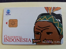 INDONESIA CHIPCARD 100  UNITS    COLOURFULL INDONESIA        Fine Used Card   **3890 ** - Indonesien