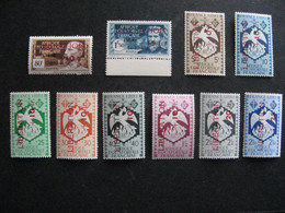 A.E.F. : RARE Série N° 181 Au N° 190, Neufs XX. Luxe. - Unused Stamps