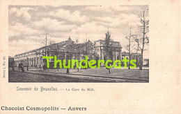 CPA FOIRE COMMERCIALE DE BRUXELLES CHOCOLAT COSMOPOLITE ANVERS - Spoorwegen, Stations