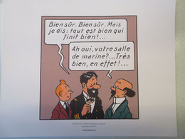 Planche TINTIN  "Le Trésor De Rackham Le Rouge"  N° 62 Strip 2  Ed Hergé-Moulinsart 2010 Ex Libris - Illustrateurs G - I
