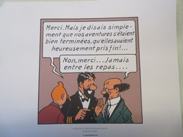 Planche TINTIN  "Le Trésor De Rackham Le Rouge"  N° 62 Strip 3  Ed Hergé-Moulinsart 2010 Ex Libris - Künstler G - I