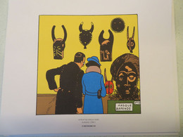 Planche TINTIN  "L'Oreille Cassée"  N° 1 Strip 3  Ed Hergé-Moulinsart 2010 Ex Libris - Künstler G - I