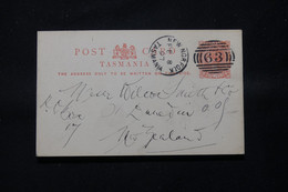 TASMANIE - Entier Postal De New Norfolk En 1897 La Nouvelle Zélande Via Hobart - L 78804 - Lettres & Documents