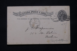 CANADA - Entier Postal Avec Repiquage Au Verso De Quebec En 1895 - L 78805 - 1860-1899 Reign Of Victoria