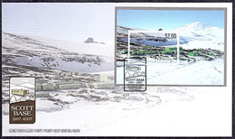 Ca0446 NEW ZEALAND 2007, 50th Anniv. Scott Base, FDC (crease On Rear Flap) - Storia Postale