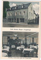 GEYER Erzgebirge Cafe Seidel Conditorei Color Innen + Außen TOP-Erhaltung Ungelaufen - Geyer