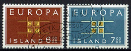 Island 1963 // 373/374 O Europa - Oblitérés