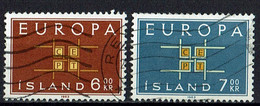 Island 1963 // 373/374 O Europa - Oblitérés