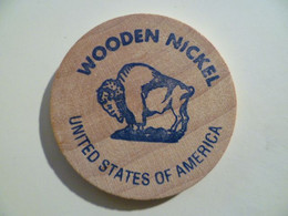 Jeton En Bois Wooden Nickel USA Dayton Dixie Coins & Stamps 1997 Anniversary - Firmen