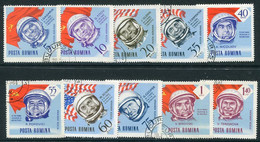 ROMANIA 1964 Astronauts Perforated  Used.  Michel 2238-47 - Oblitérés