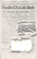 Feuille D'avis De Bulle 7 Avril 1900 - Nouvelles -  Chalamala - Bulle