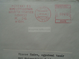 AD033.107  Hungary -  EMA METER FREISTEMPEL   - MŰSZAKI LS TERMÉSZETTUDOMÁNYI EGY. SZÖV.  BP.1981 - Viñetas De Franqueo [ATM]