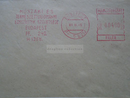 AD033.109 Hungary -  EMA METER FREISTEMPEL   - MŰSZAKI ÉS TERMÉSZETTUDOMÁNYI EGY. SZÖV.  BP.1981 - Machine Labels [ATM]