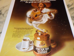 ANCIENNE  PUBLICITE CAFE SOLUBLE  JACQUE VABRE 1974 - Affiches