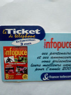 FRANCE TICKET PRIVE ECHANTILLON 3 MIN INFOPUCE 3000 EX NEUF MINT - Billetes FT