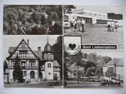 Bad Liebenstein - Kurhaus, Kulturhaus, Postamt, Brunnentempel Mit Badehaus (flamme Wartburg Automobile...) - Posted 1988 - Bad Liebenstein