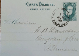 A) 1895, BRAZIL, POSTAL STATIONARY, FROM RIO GRANDE TO GERMANY - Storia Postale