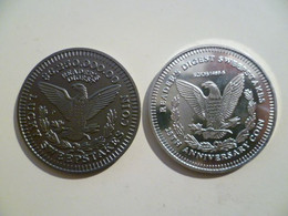 Lot De 2 Médailles  / Reader's Digest Sweepstakes 25th Anniversary & Lucky Sweepstakes Coin - Firma's