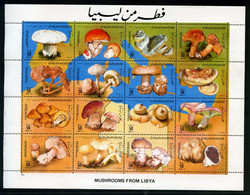 SALE  Libya 1985 Mi. 1554-1569  Mushrooms  MNH - Hongos